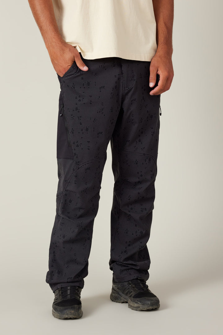 686 Men's Anything Cargo Pant - Relaxed Fit — RHINO GREY DESERT GRID COLORBLOCK