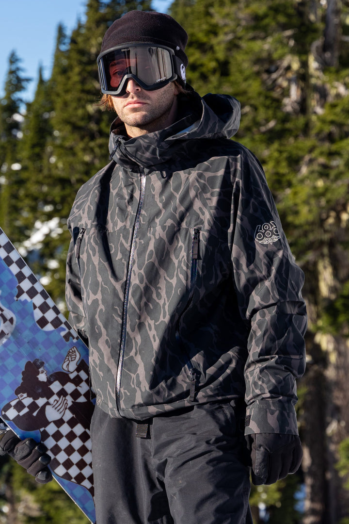 686 Men's SMARTY® 3-In-1 Rodeo™ 3L Jacket — BLACK FRACTURE PRINT