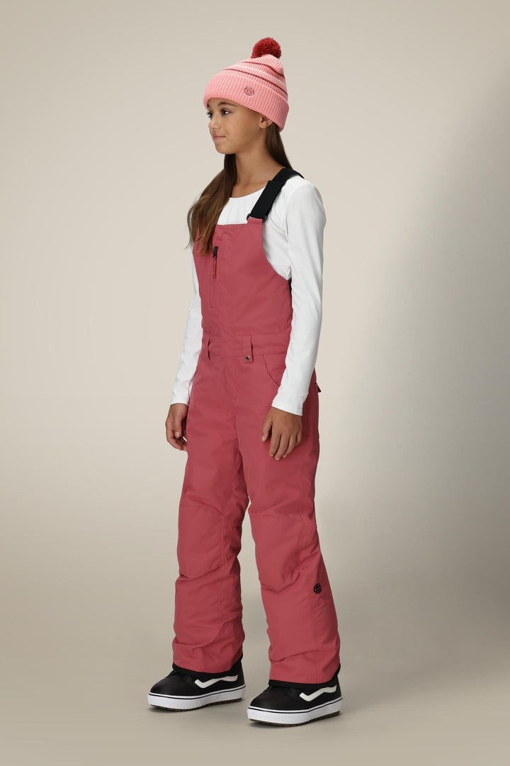 686 Girls' Sierra Insulated Bib — ROSEWOOD