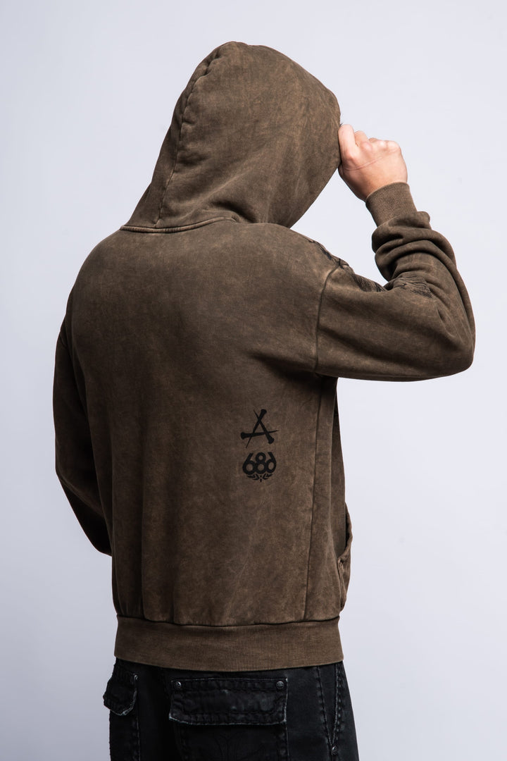 686 Affliction Natural Rot Pullover Hoody — TOBACCO LAVA WASH (vista 2)