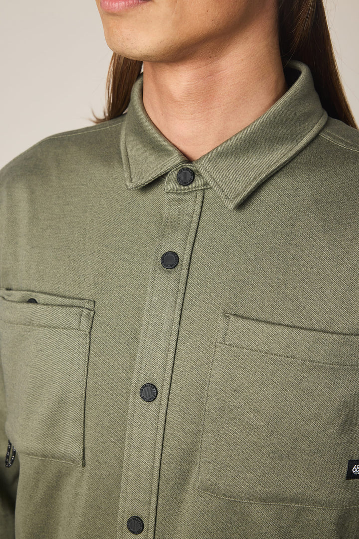 686 Men's Whisper Knit™ Flannel — FATIGUE GREEN (vista 2)