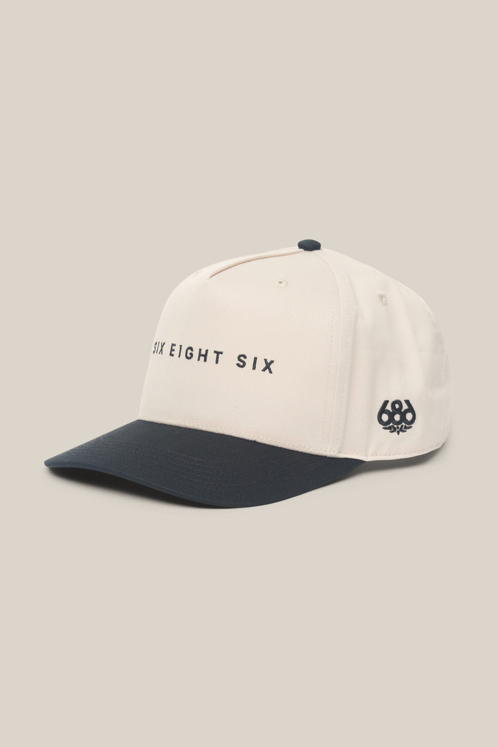686 High-Pro Ses Two Tone Structured 5 Panel Hat — LIMESTONE/BLACK