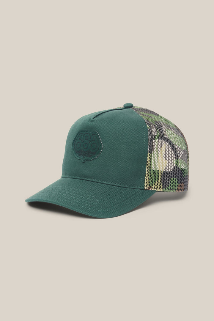 686 Mid-Pro Wreath Unstructured 5 Panel Mesh Hat — MOSS GREEN (vista 2)