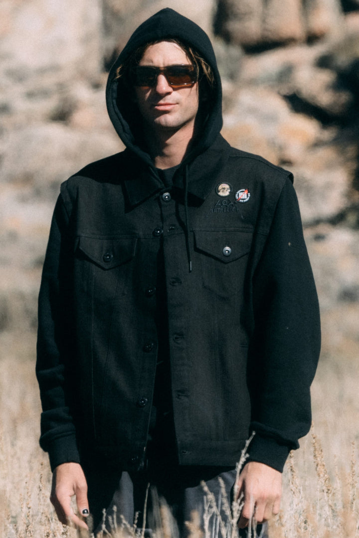 686 Men's Metalhead Trucker Jacket — BLACK (vista 2)