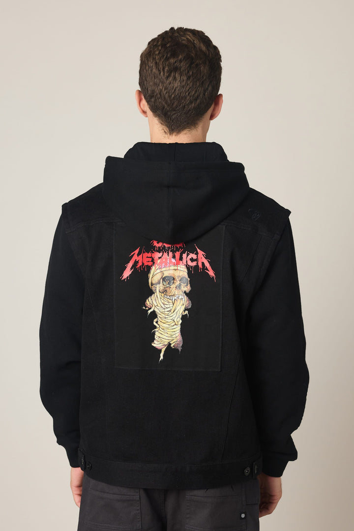 686 Men's Metalhead Trucker Jacket — BLACK (vista 2)