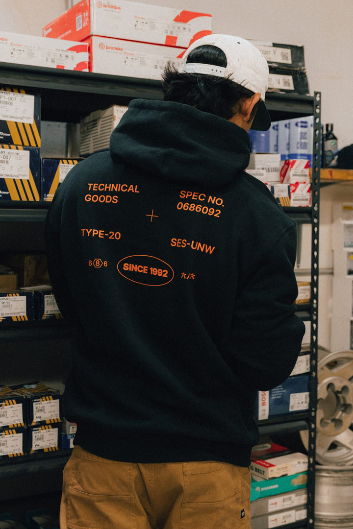 686 Men's Unwork Spec Athletic LS Hoody — BLACK (vista 2)