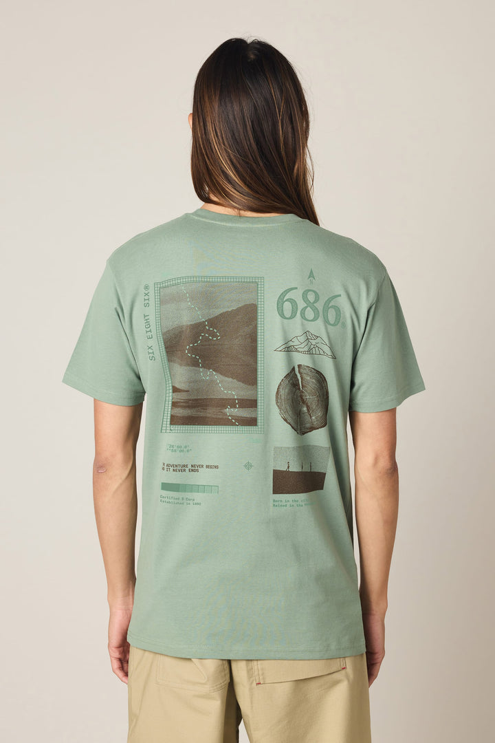 686 Path Authentic S/S Tee — SAGE (vista 2)