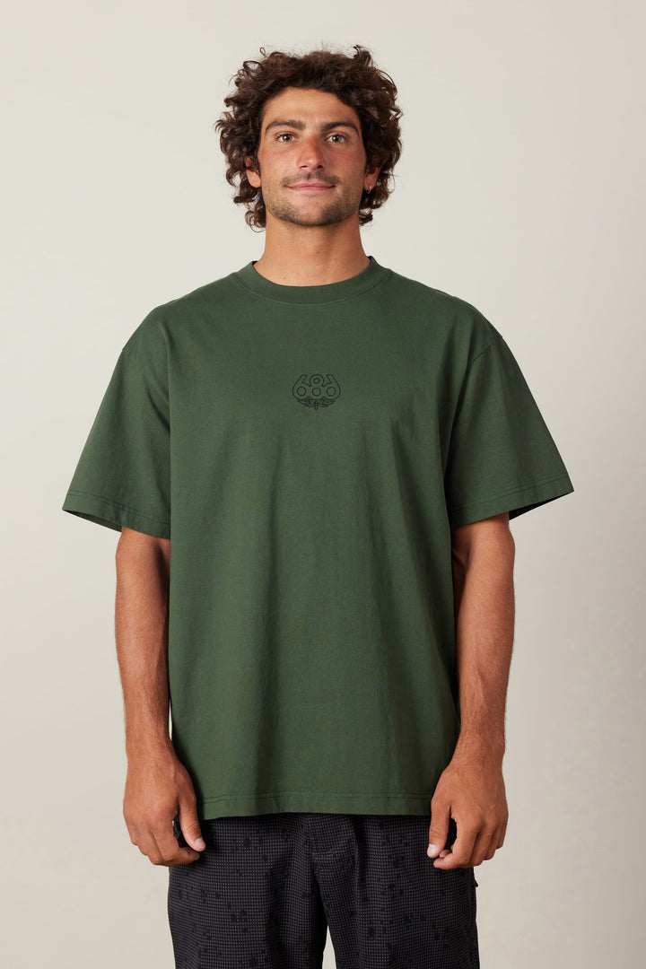 686 High Def Relaxed S/S Tee — FOREST GREEN