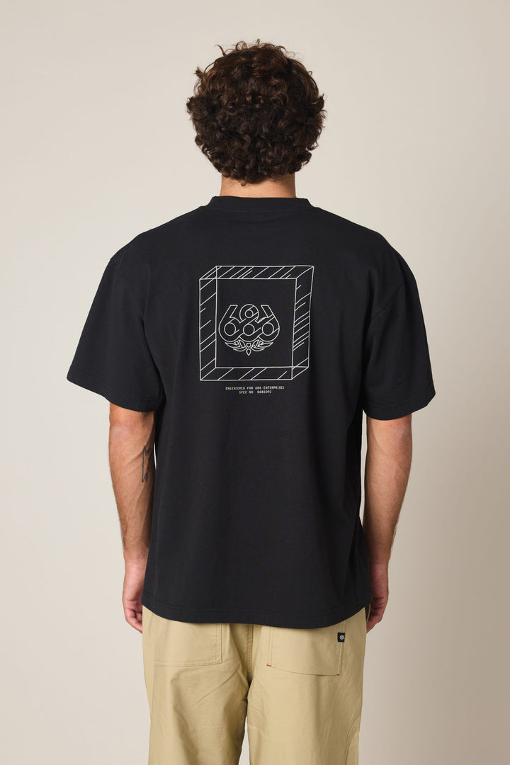 686 Engineered Relaxed SS Tee — VINTAGE BLACK
