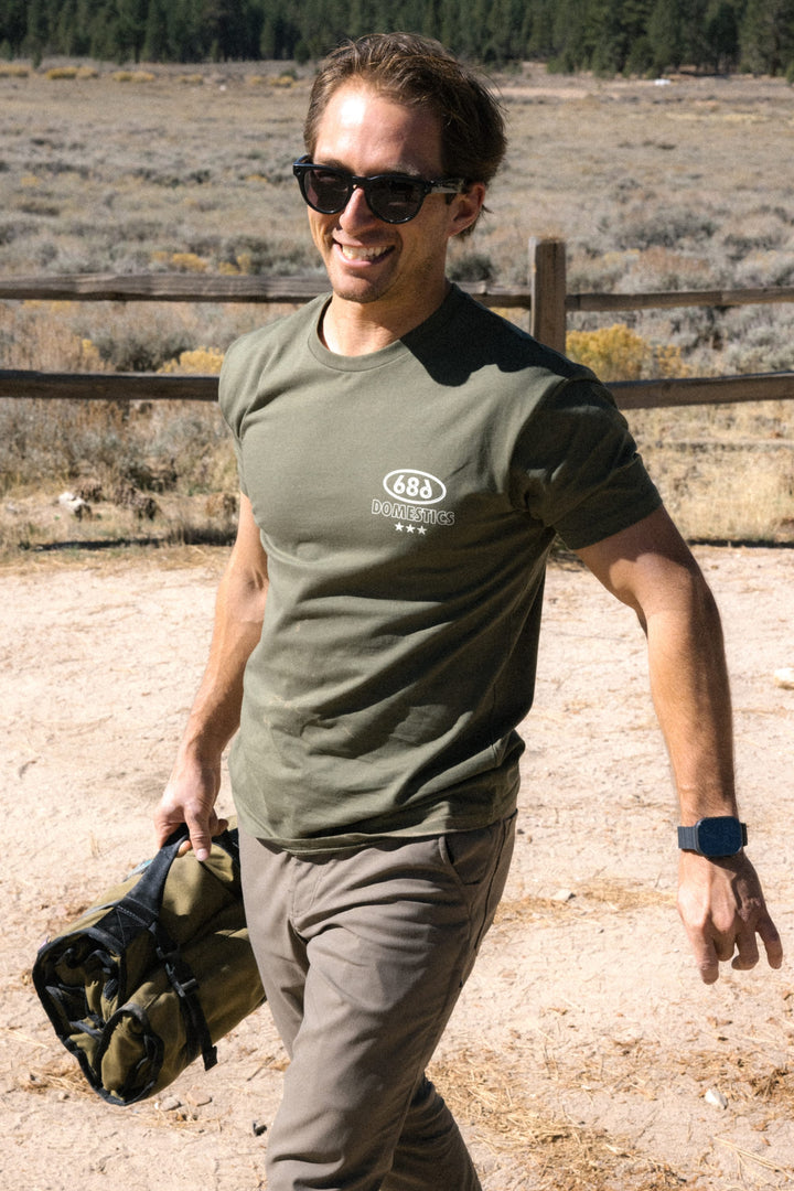 686 Men's Domestics Authentic SS Tee — MILITARY GREEN