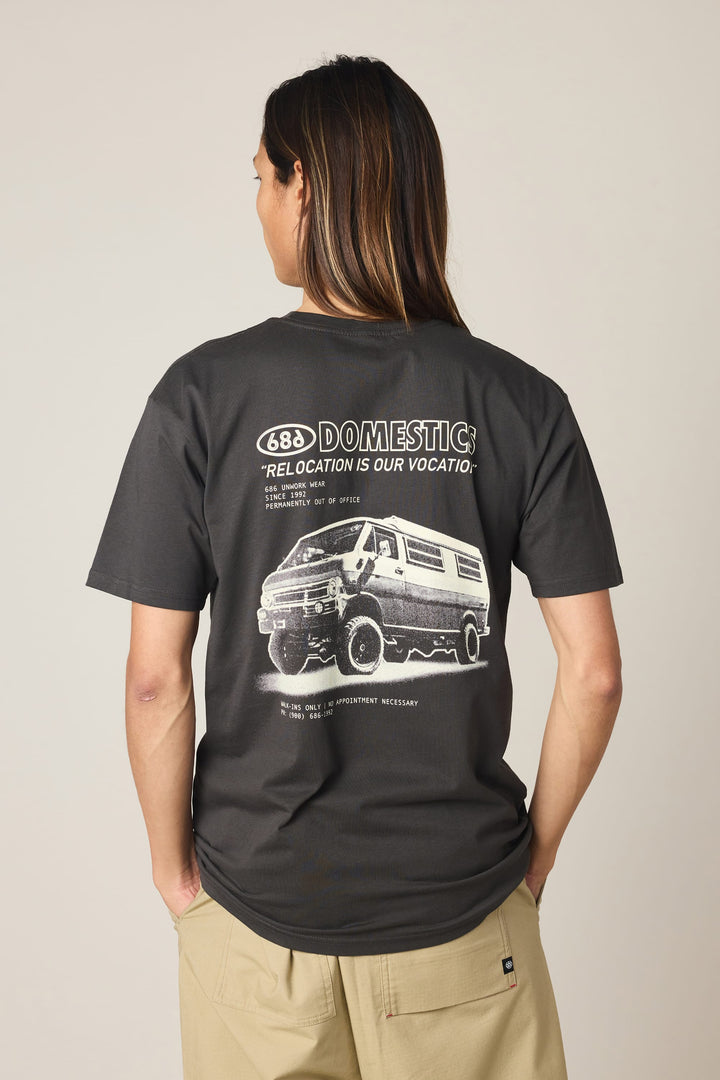 686 Men's Domestics Authentic SS Tee — VINTAGE BLACK (vista 2)