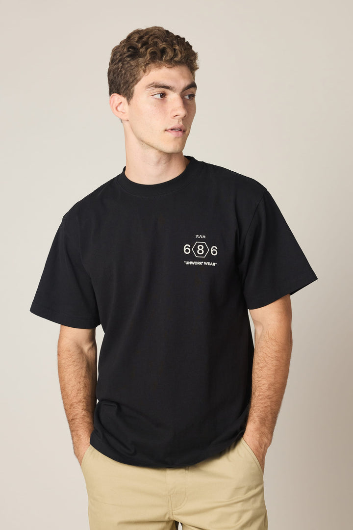 686 Men's Unwork Spec Relaxed SS Tee — BLACK