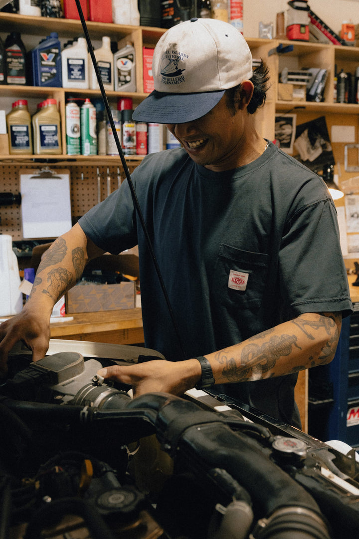 686 Men's Unwork Authentic SS Pocket Tee — WASHED BLACK