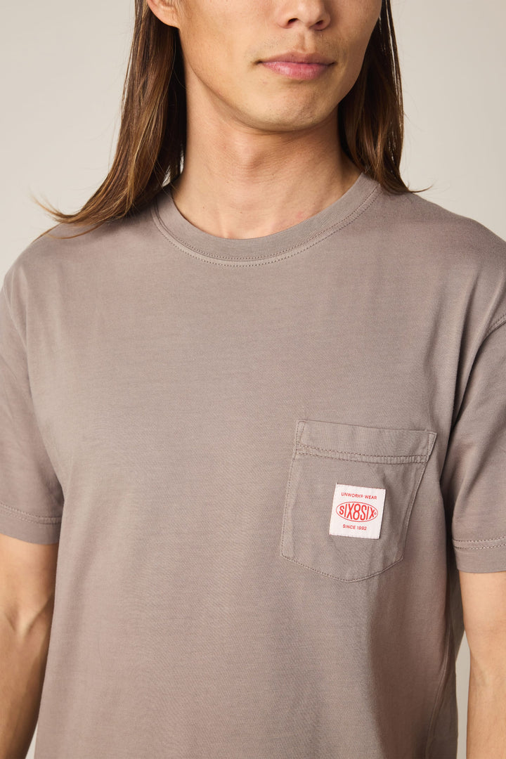686 Men's Unwork Authentic SS Pocket Tee — WASHED BROWN (vista 2)