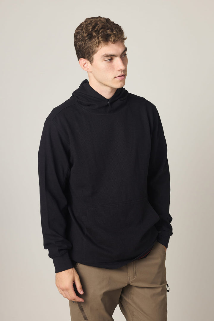 686 Men's Let's Chill Waffle Hoody — BLACK