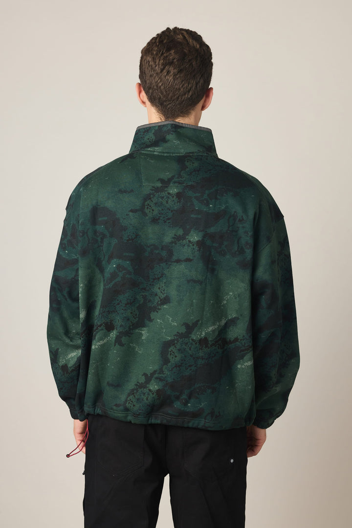 686 Men's Burnout Anorak — MOSS GREEN HEMISPHERE (vista 2)