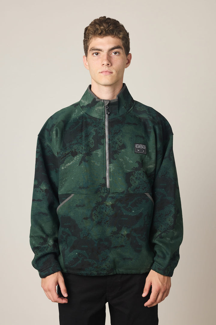 686 Men's Burnout Anorak — MOSS GREEN HEMISPHERE