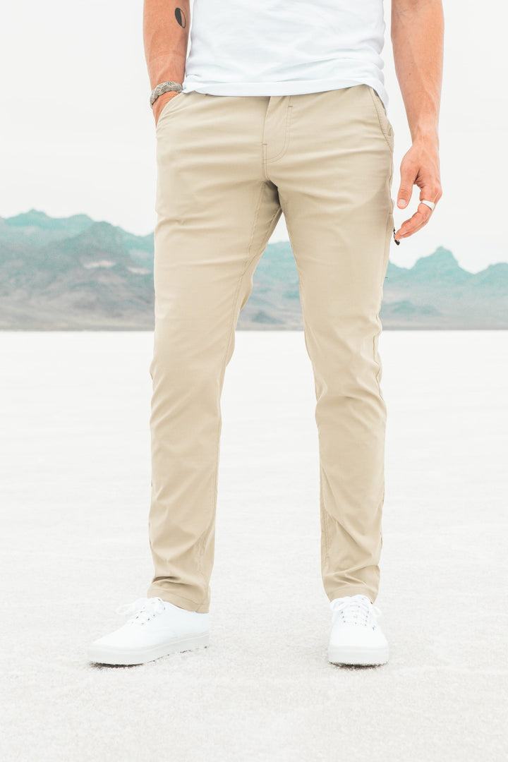 686 Men's Everywhere Featherlight Chino Pant - Slim Fit — PUTTY (vista 2)