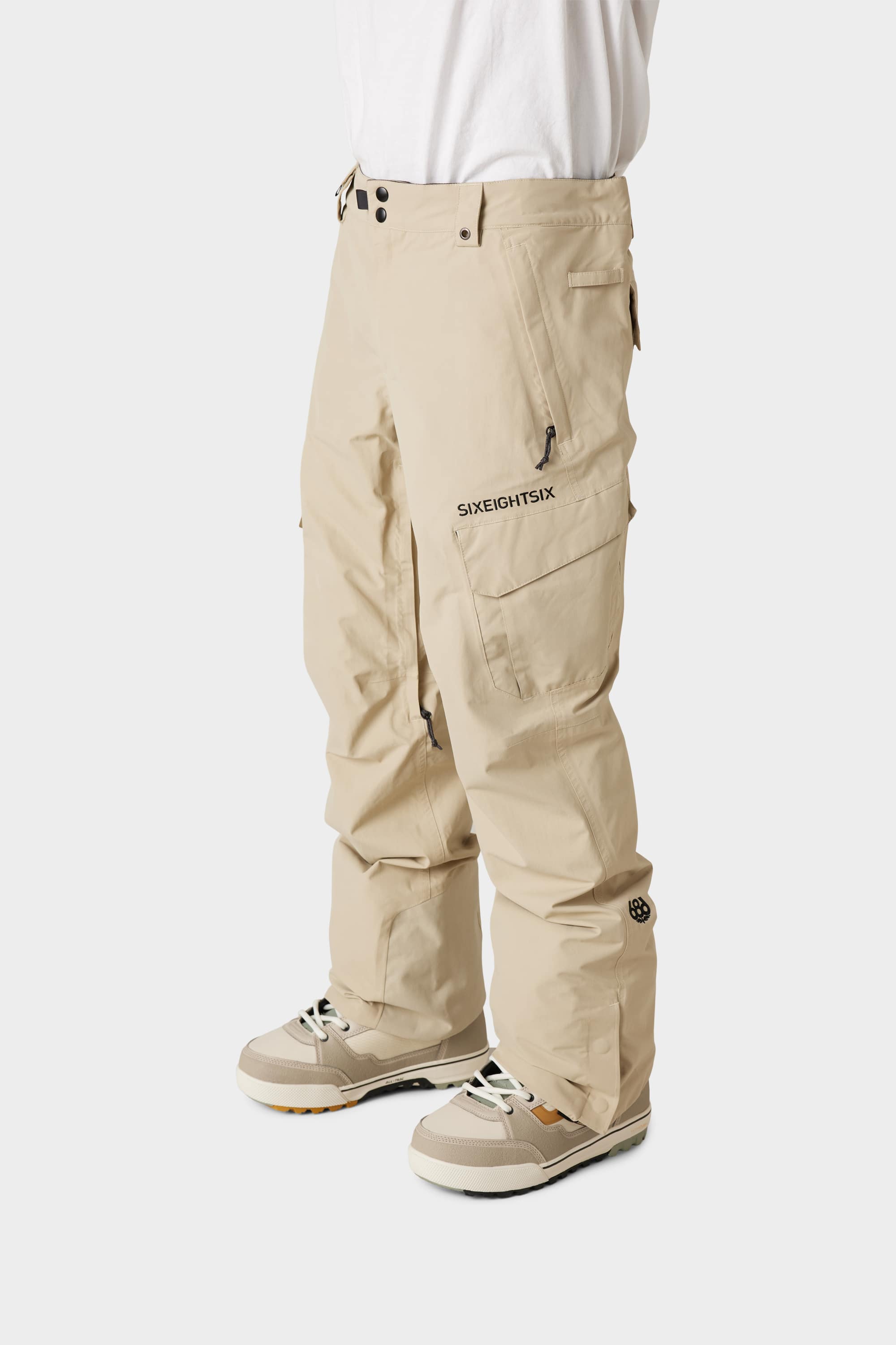 686 Women's Smarty 3-in-1 Cargo Snowboard Pants Small Light Grey 2020 for  sale online