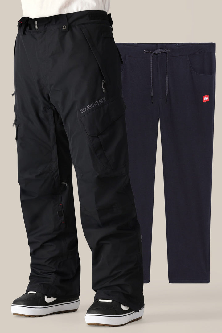 686 Men's SMARTY® 3-in-1 Cargo Pant — BLACK - SHORT