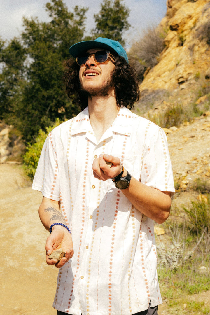 686 Men's Nomad Perforated Button Down Shirt — SOUTHWEST LIMESTONE (vista 2)