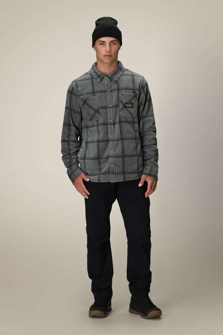 686 Men's Sierra Fleece Flannel — RHINO GREY PLAID (vista 2)