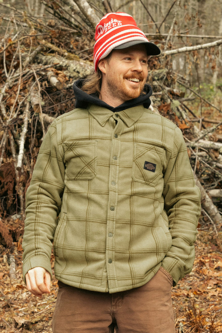 686 Men's Sierra Fleece Flannel — SAGE BLACK PLAID