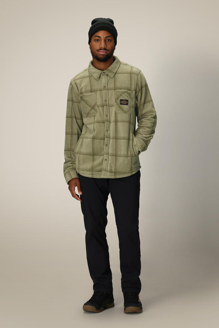 686 Men's Sierra Fleece Flannel — SAGE BLACK PLAID (vista 2)