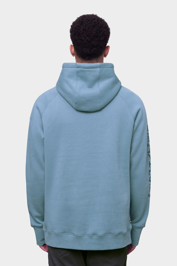 686 Men's Script Knockout Hoody — STEEL BLUE (vista 2)