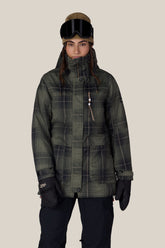 686 Women's Spirit Insulated Jacket - FATIGUE GREEN PLAID