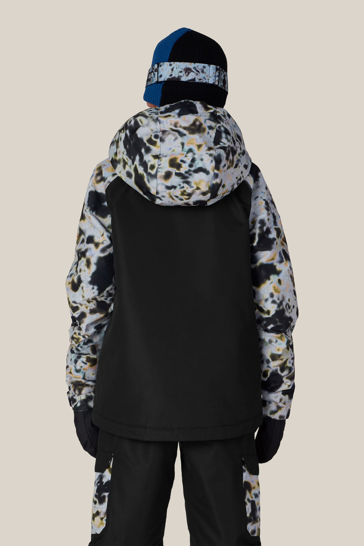 686 Boys' Geo™ Insulated Jacket — GREY TUNDRA COLORBLOCK (vista 2)