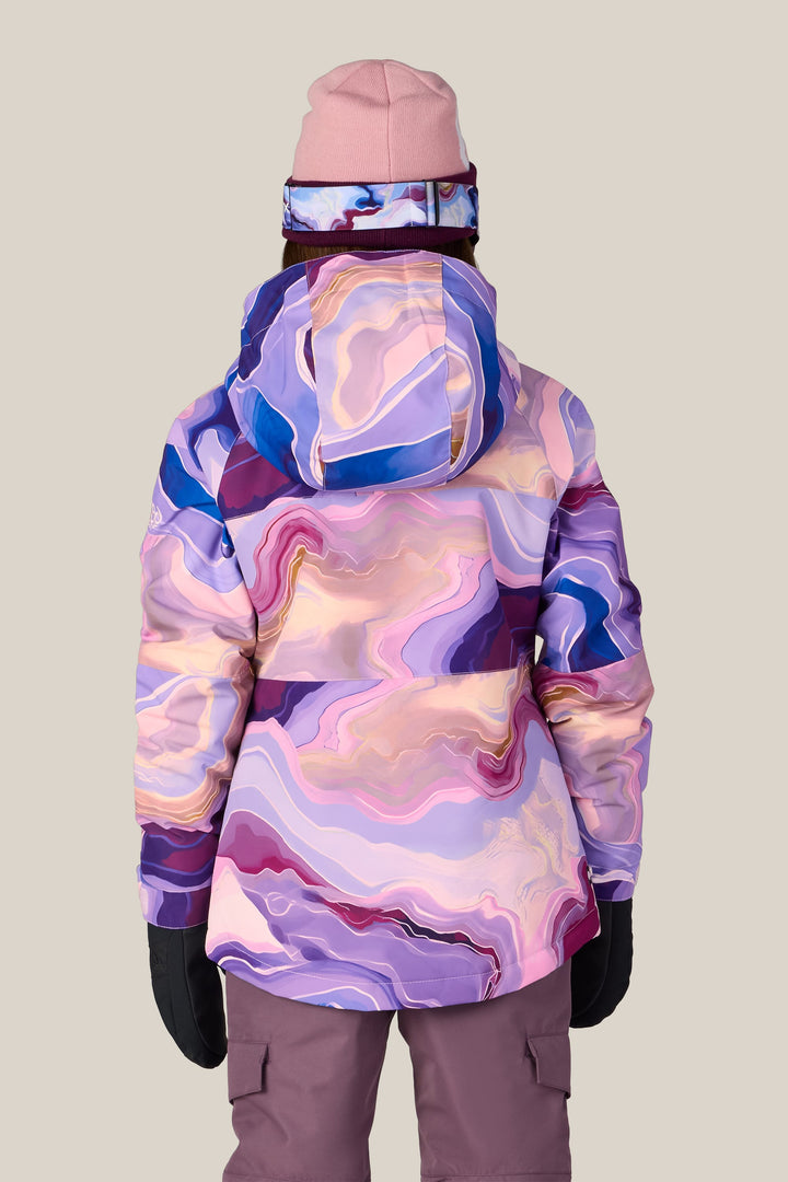 686 Girls' Athena™ Insulated Jacket — ALPENGLOW BLUE SEDIMENTARY (vista 2)