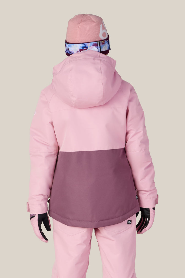 686 Girls' Athena™ Insulated Jacket — SMOKEY LILAC COLORBLOCK (vista 2)