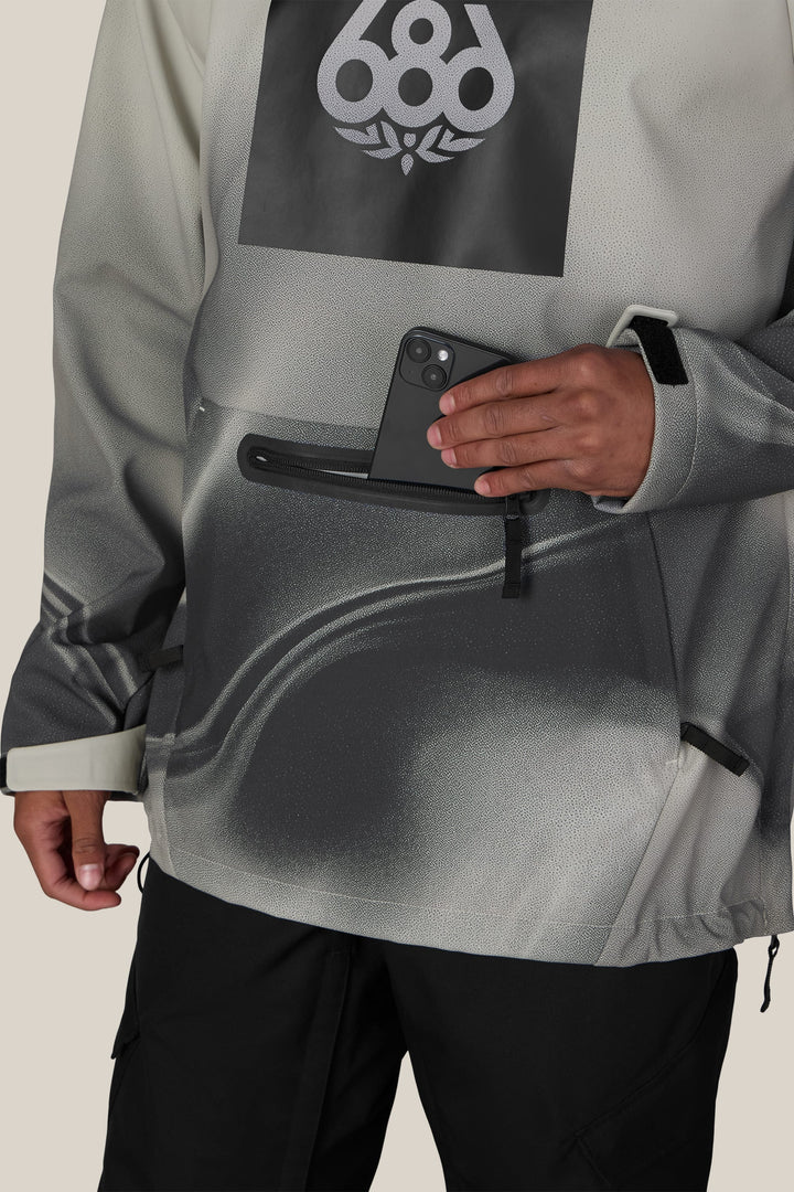 686 Men's Waterproof Hoody — LIMESTONE BURNT DUNES (vista 2)