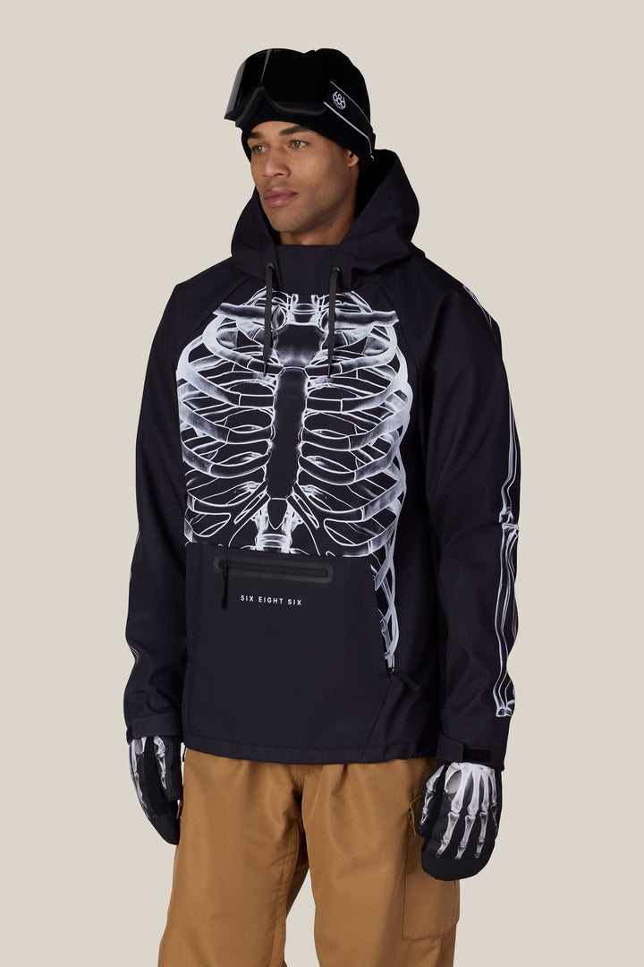686 Men's Waterproof Hoody — WHITE XRAY