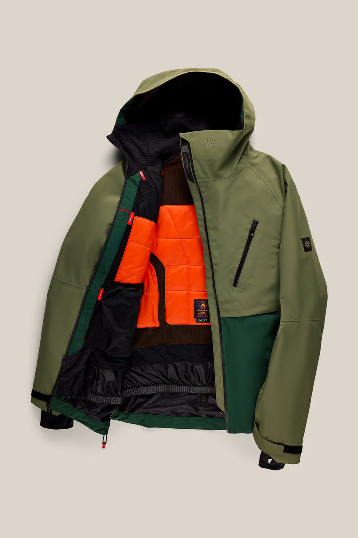 686 Men's Hydra™ Thermagraph® Jacket — FATIGUE GREEN COLORBLOCK (vista 2)