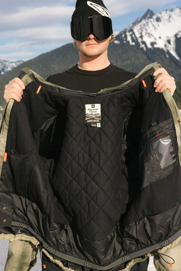 686 Men's Woodland™ Insulated Jacket — LIMESTONE PLAID (vista 2)