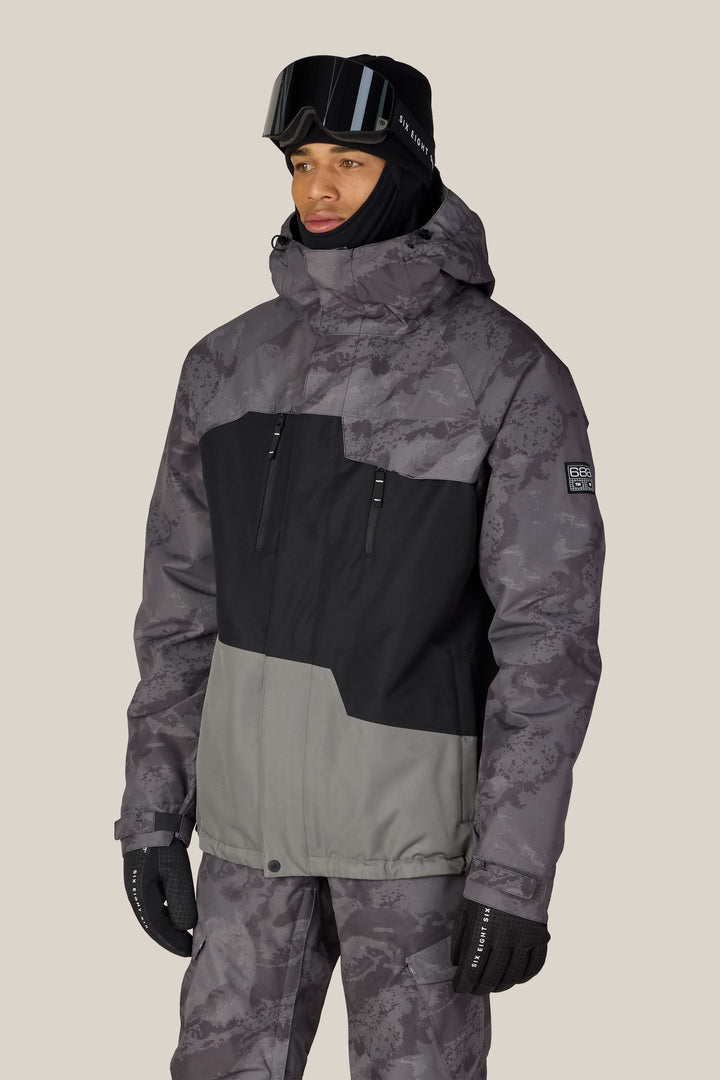 686 Men's Geo™ Insulated Jacket — CHARCOAL HEMISPHERE COLORBLOCK