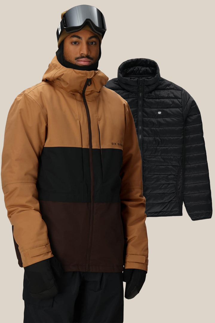 686 Men's SMARTY® 3-In-1 Form Jacket — CARAMEL COLORBLOCK
