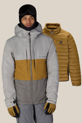686 Men's SMARTY® 3-In-1 Form Jacket - LIGHT GREY COLORBLOCK