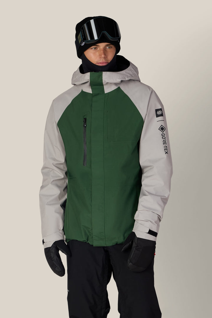 686 Men's GORE-TEX® Core Shell Jacket — LIGHT GREY COLORBLOCK