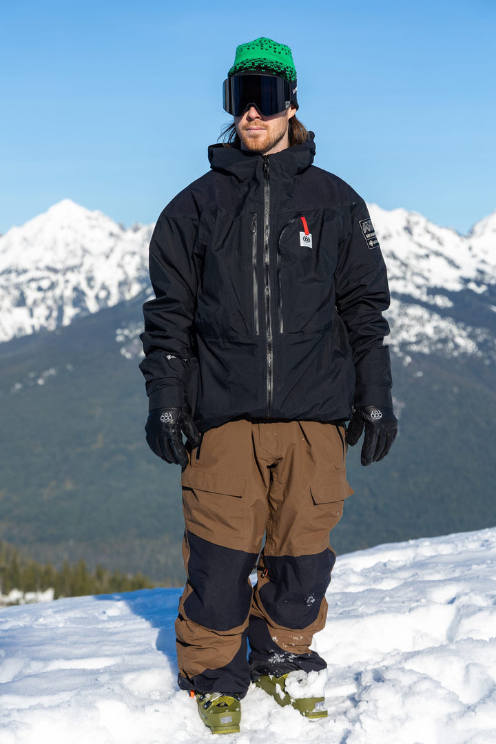 686 Men's GORE-TEX® Dispatch™ Shell Bib — DARK EARTH (vista 2)