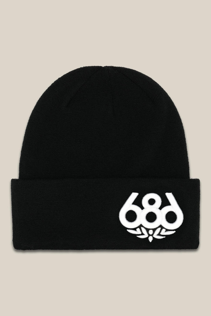 686 Big Logo Embroidered Beanie — BLACK (vista 2)