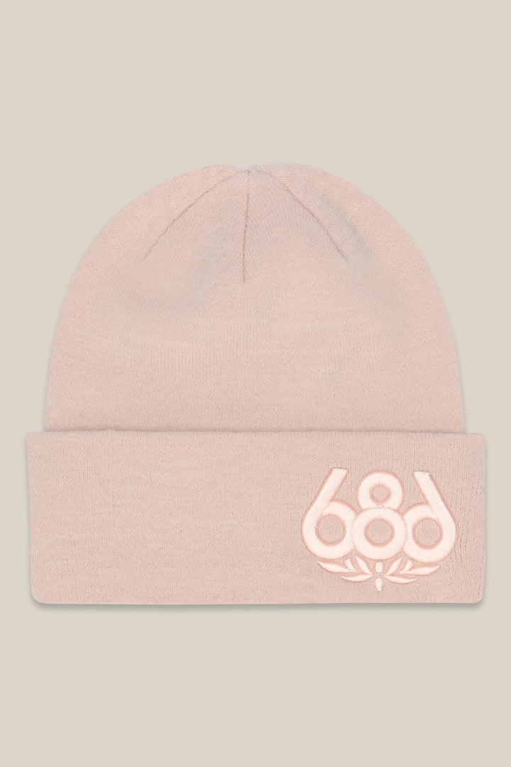 686 Big Logo Embroidered Beanie — SMOKEY PINK