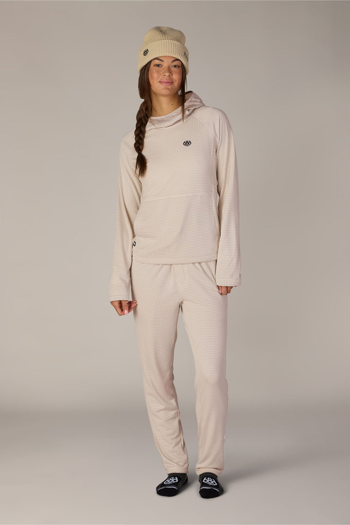 686 Women's Mission Grid™ Hoody — LIMESTONE (vista 2)