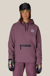 686 Women's Waterproof Hoody - BLACK PLUM
