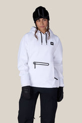 686 Women's Waterproof Hoody - WHITE