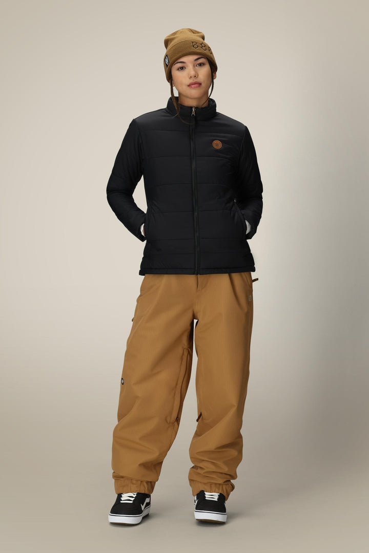 686 Women's Thermal Puff Insulated Jacket — BLACK (vista 2)