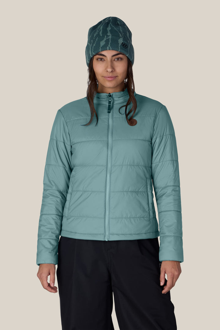 686 Women's Thermal Puff Insulated Jacket — PALE FIRN