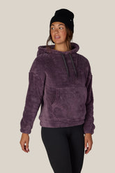 686 Women's Sherpa Hoody - BLACK PLUM